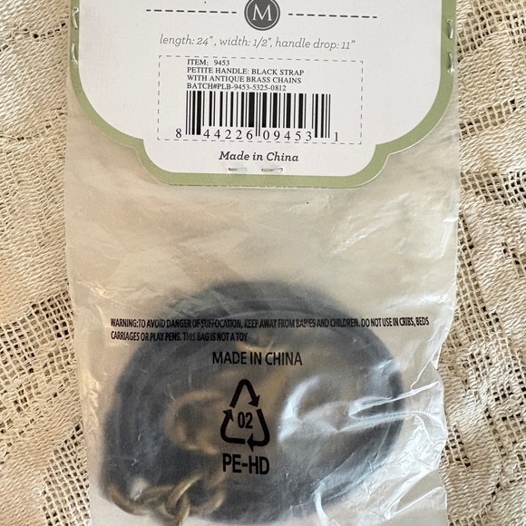 Miche Petite Handle Black Strap with Antique Brass Chains for Handbags Purse - Picture 2 of 6